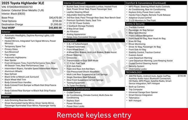 2025 Toyota Highlander XLE