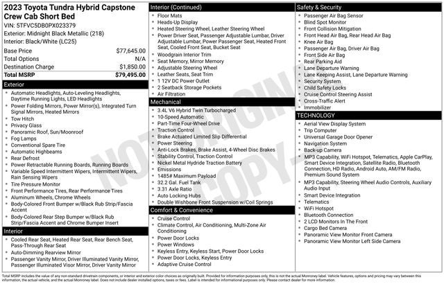 2023 Toyota Tundra Hybrid Capstone
