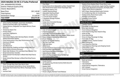 2025 Mazda Mazda CX-90 3.3 Turbo Preferred