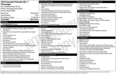 2024 Hyundai Palisade SEL 7 Passenger