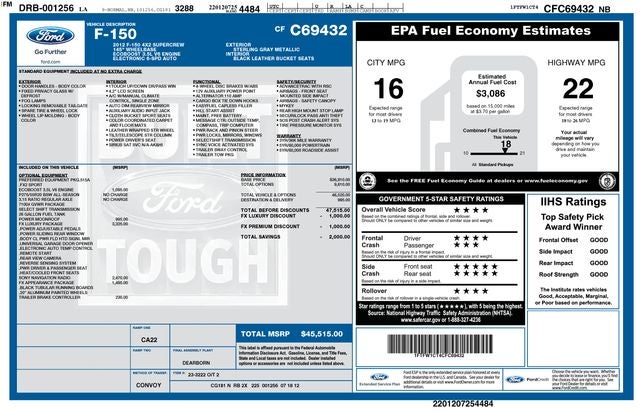 2012 Ford F-150 FX2