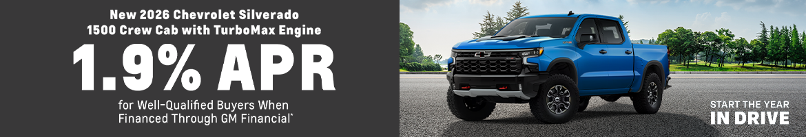 New 2026 Chevrolet Silverado 1500 Crew Cab with TurboMax Engine