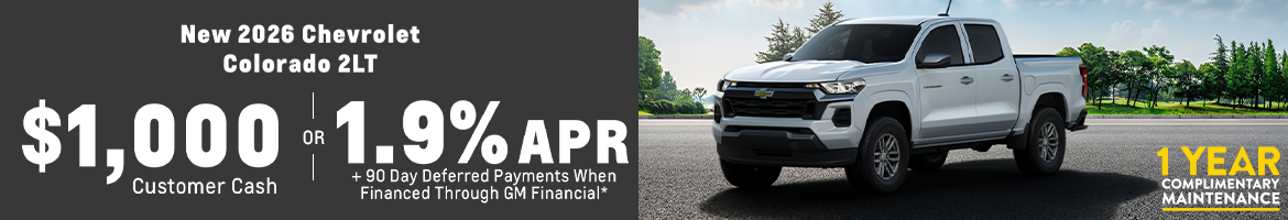 New 2026 Chevrolet Colorado 2LT