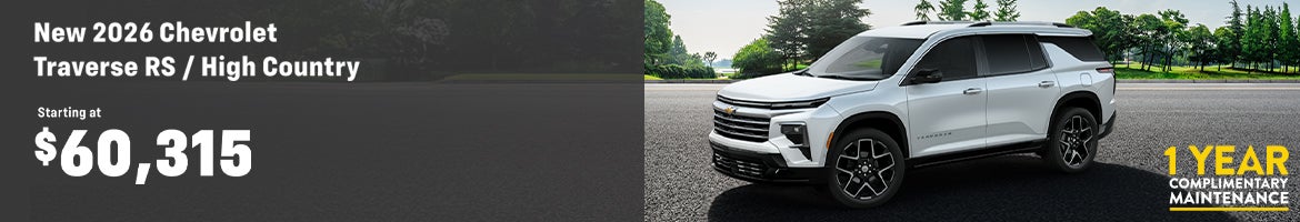 New 2026 Chevrolet Traverse RS / High Country