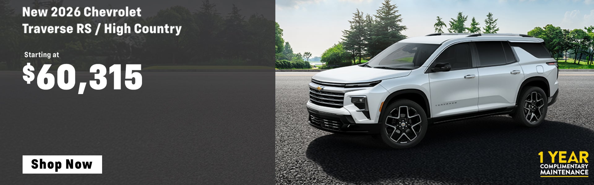 New 2026 Chevrolet Traverse RS / High Country