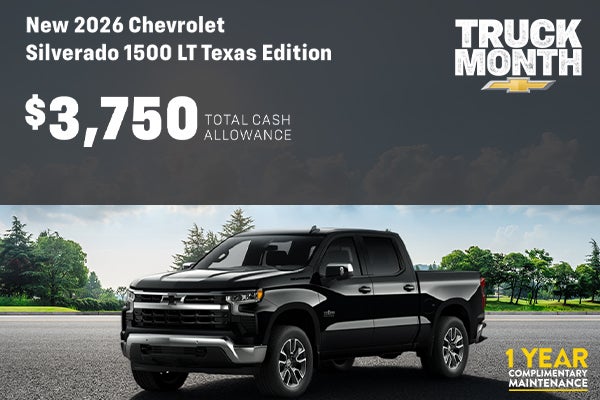 New 2026 Chevrolet Silverado 1500 LT Texas Edition