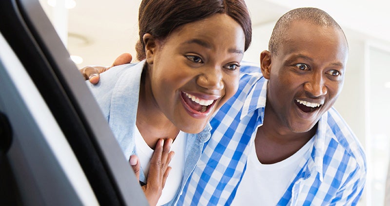 couple purchasing car